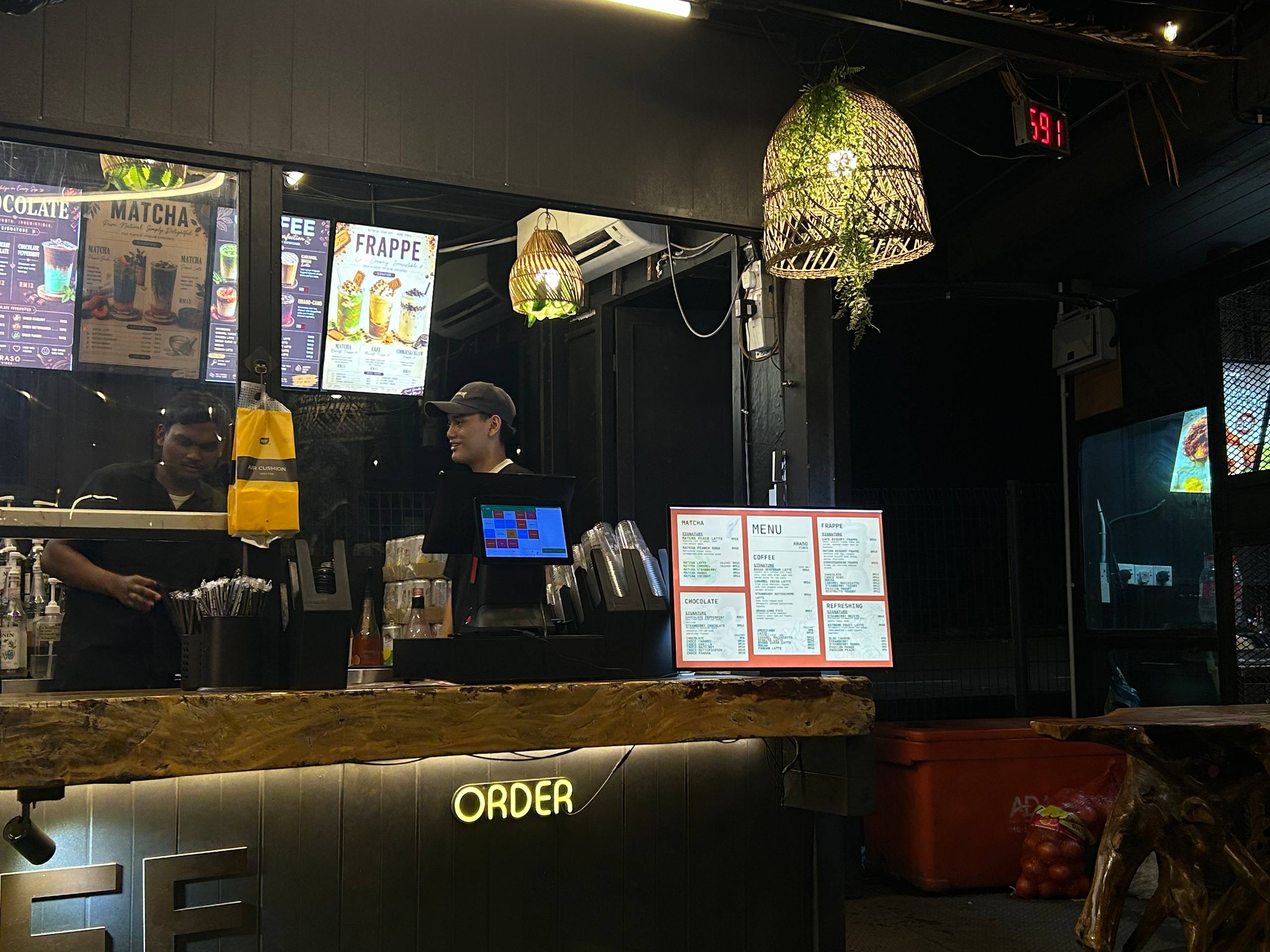 Behind the Coffee Counter